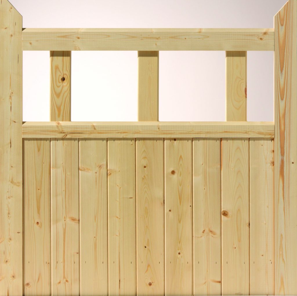 Untreated Solid Bottom 3x3 front gate